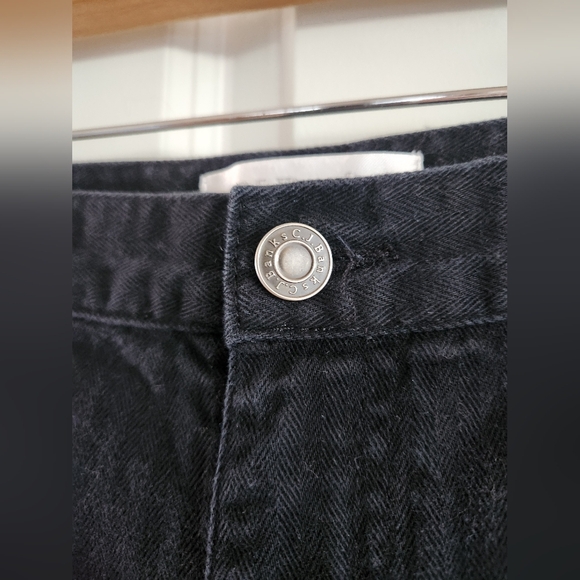 C J BANKS BLACK TEXTURED JEANS PLUS SIZE 22W INSEAM 27" Elastic Waist - Picture 3 of 7